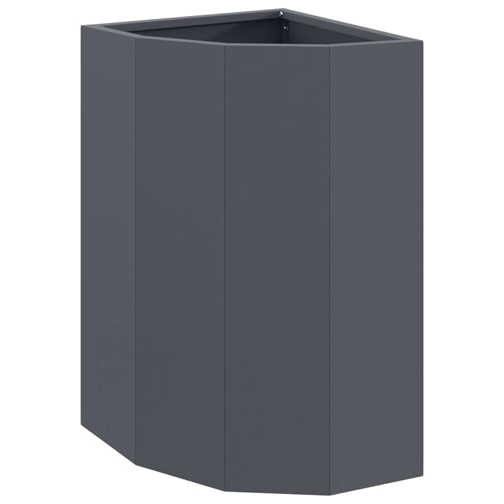 Vidaxx Eckpflanzgefäß Anthrazit 30 x 30 x 50 cm Stahl