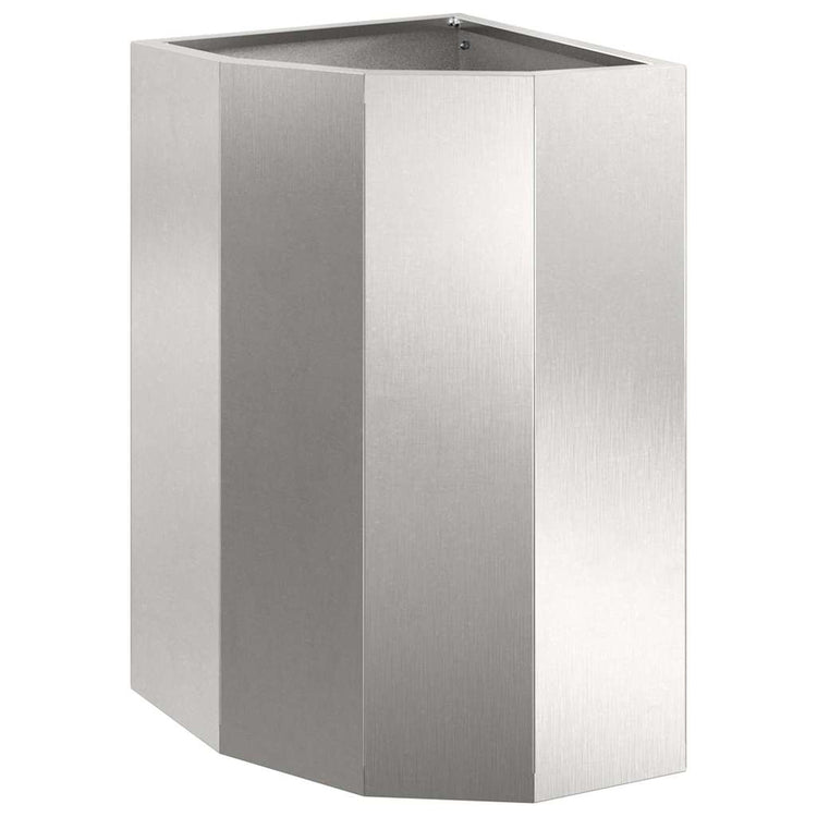 Vidaxx Eckpflanzgefäß Silber 30 x 30 x 50 cm Edelstahl