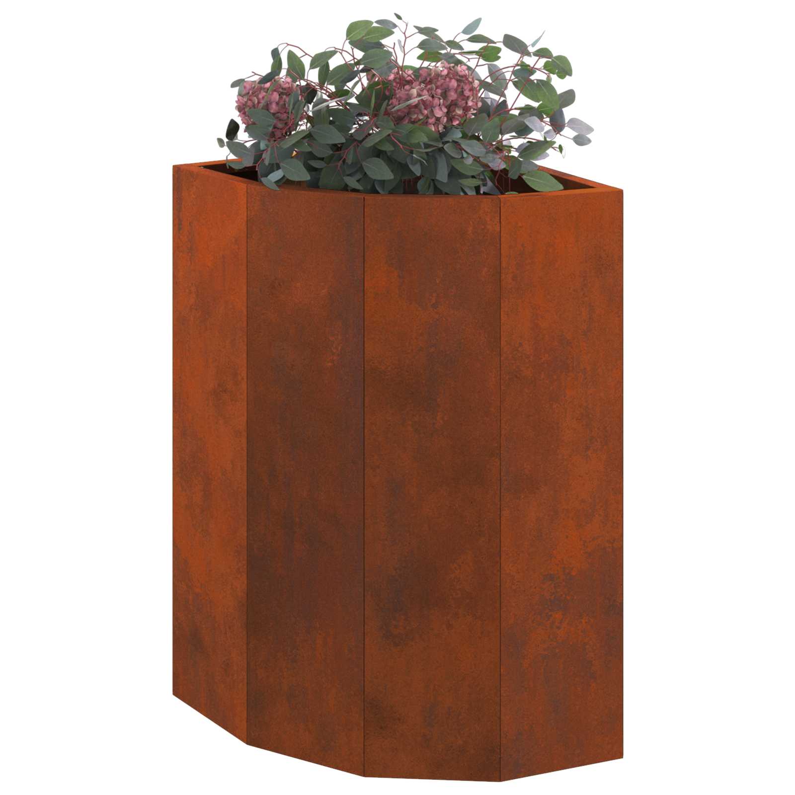 Vidaxx Eckpflanzgefäß rostig 30 x 30 x 50 cm Cortenstahl
