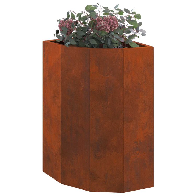 Vidaxx Eckpflanzgefäß rostig 30 x 30 x 50 cm Cortenstahl