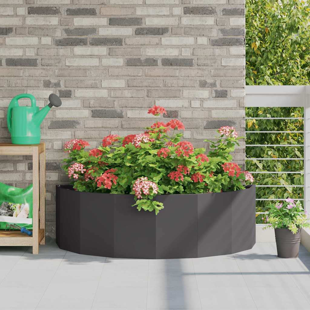 Vidaxx Pflanzgefäß schwarz 120 x 60 x 35 cm Stahl