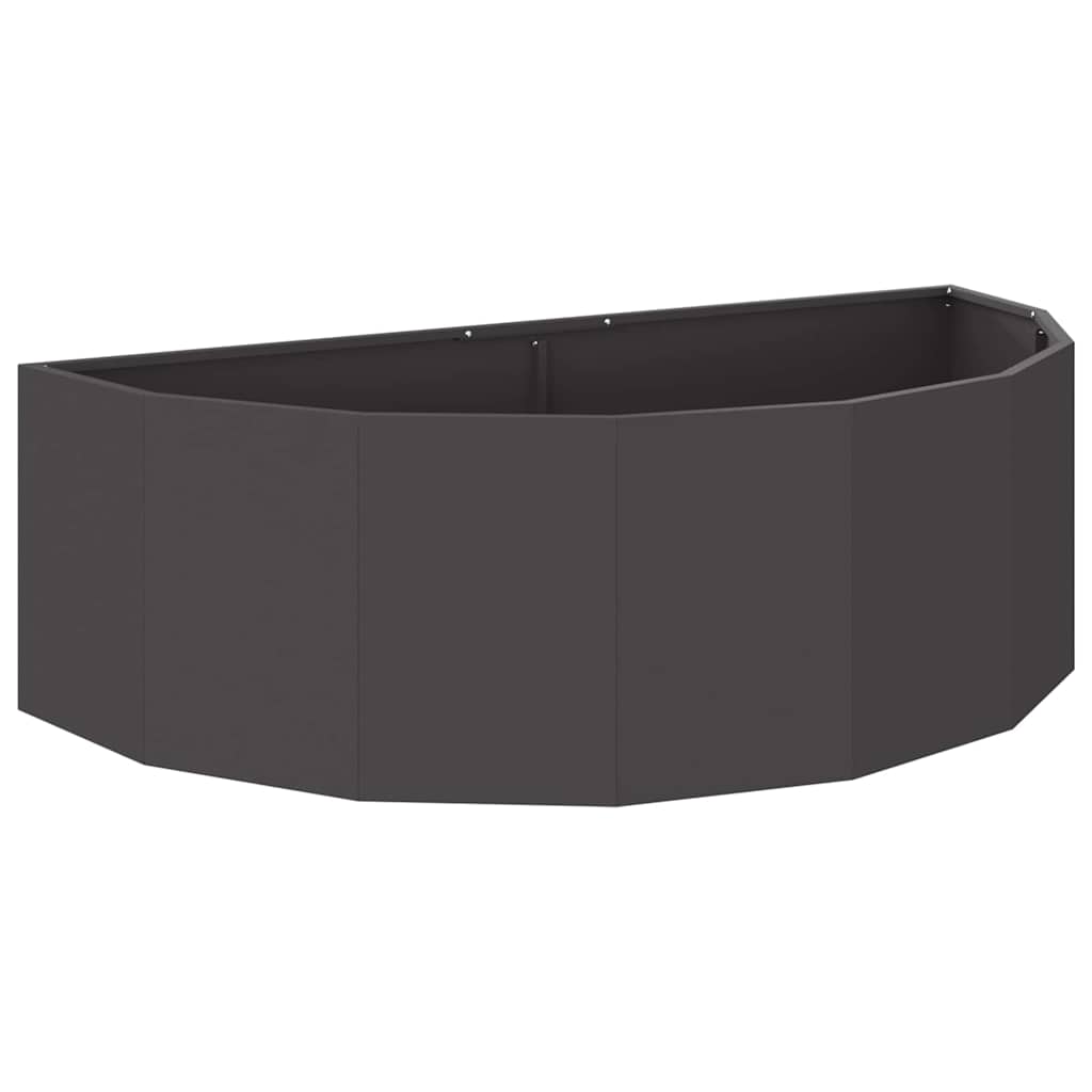 Vidaxx Pflanzgefäß schwarz 120 x 60 x 35 cm Stahl