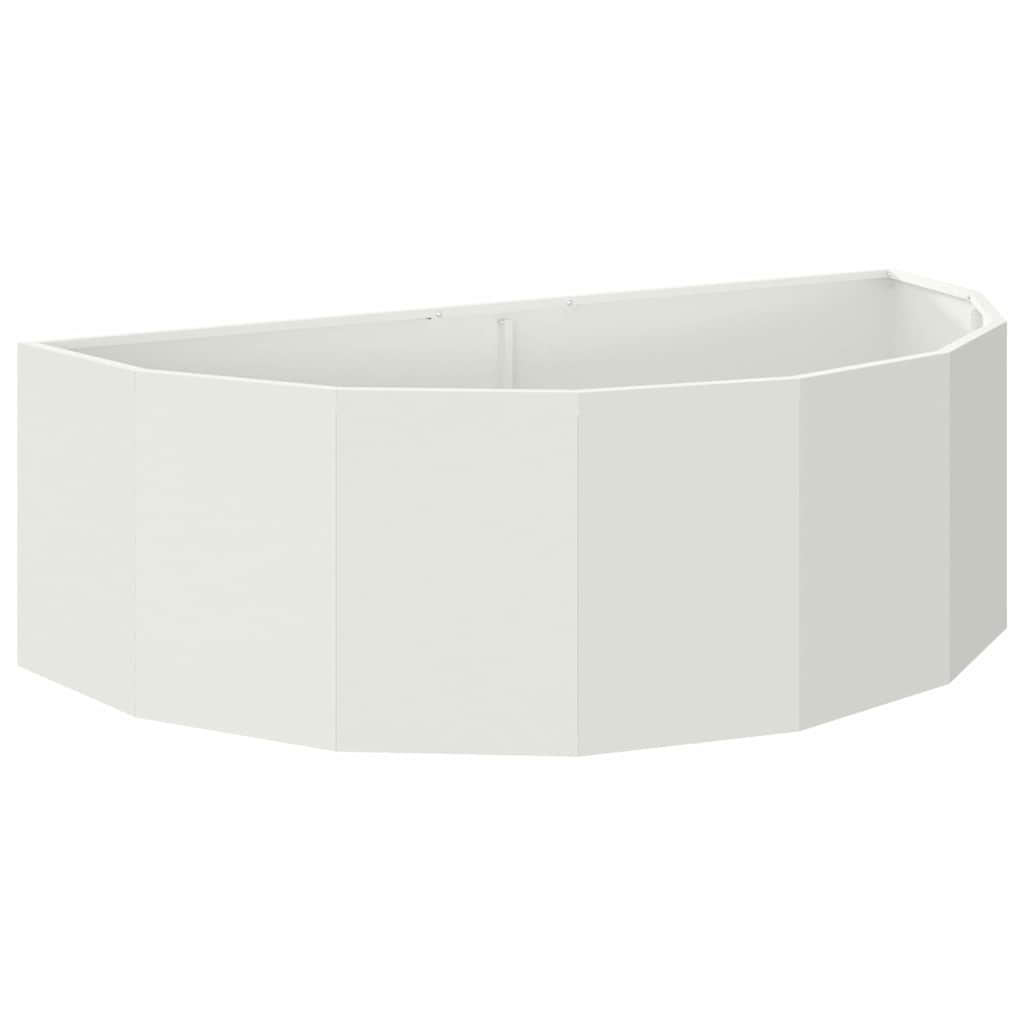 Vidaxx Pflanzgefäß weiß 120 x 60 x 35 cm Stahl
