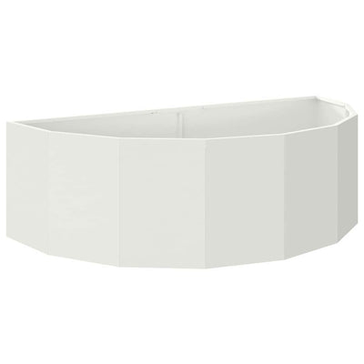Vidaxx Pflanzgefäß weiß 120 x 60 x 35 cm Stahl