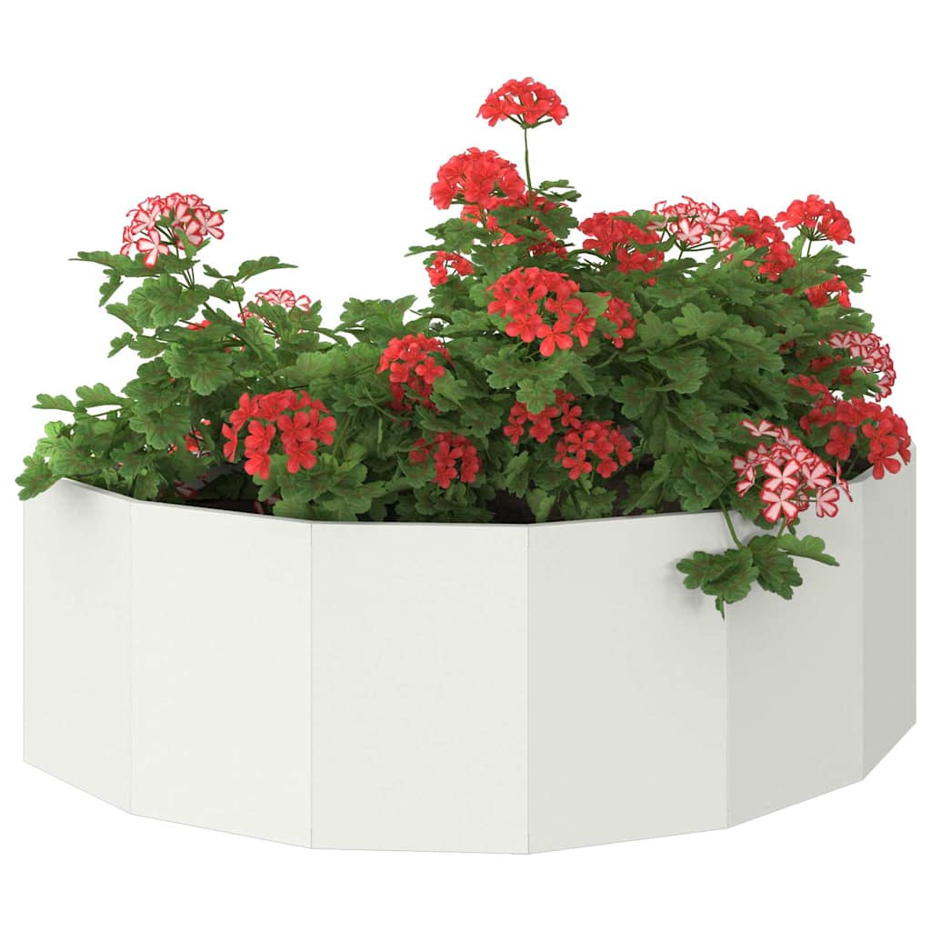 Vidaxx Pflanzgefäß weiß 120 x 60 x 35 cm Stahl