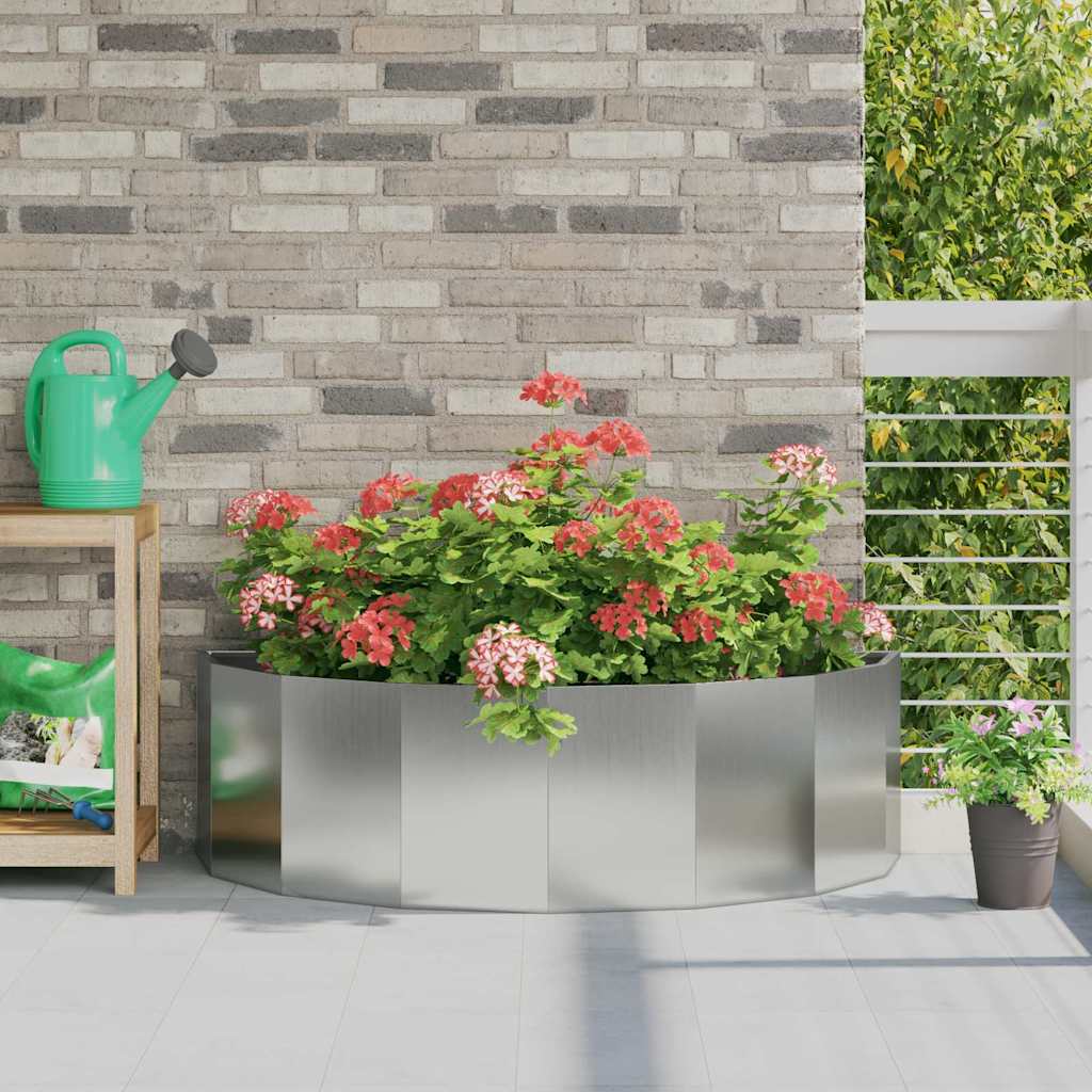 Vidaxx Pflanzgefäß Silber 120 x 60 x 35 cm verzinkter Stahl