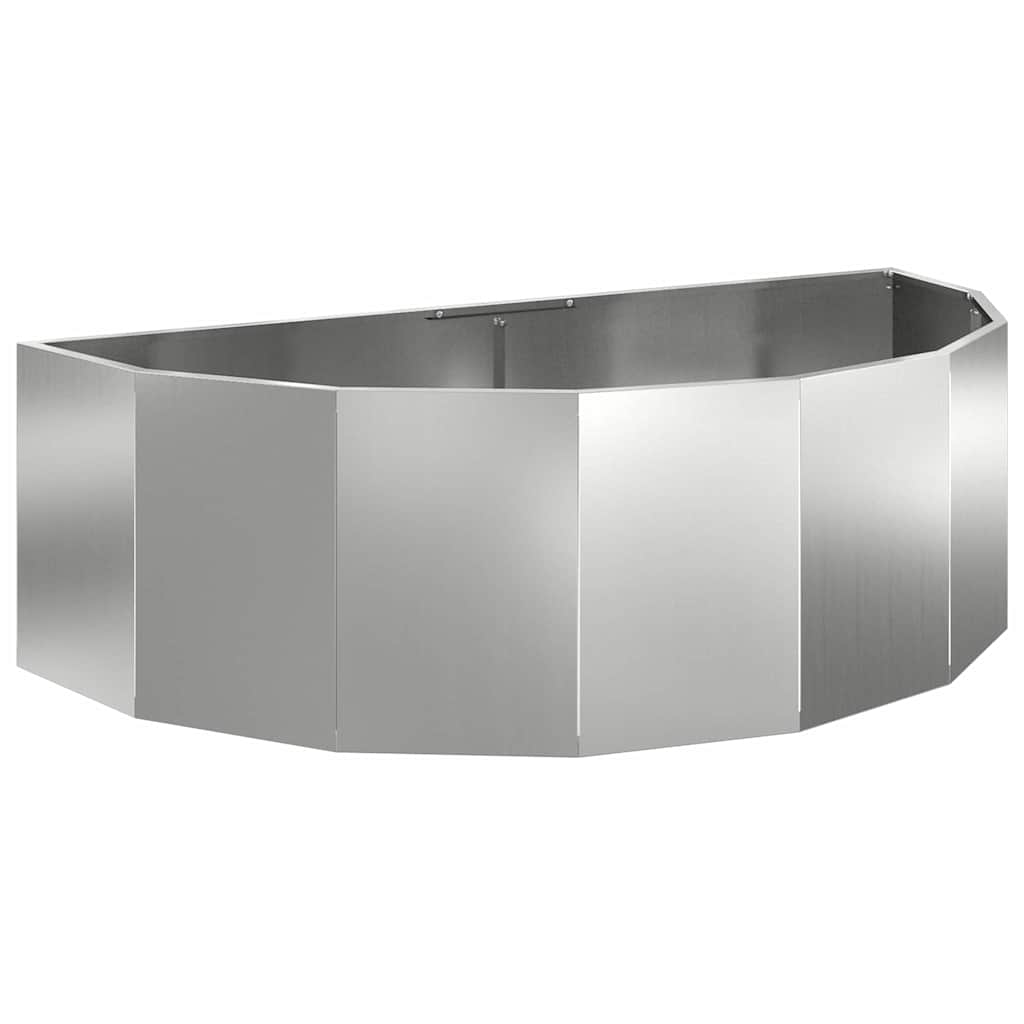 Vidaxx Pflanzgefäß Silber 120 x 60 x 35 cm verzinkter Stahl