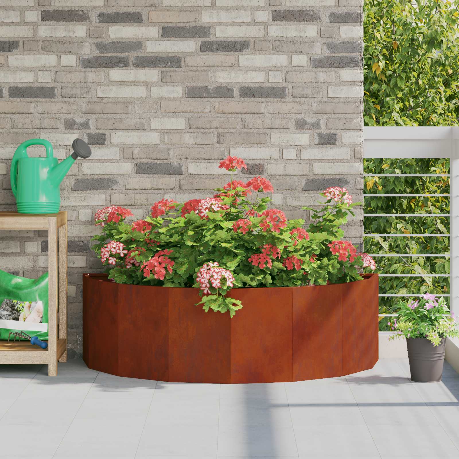 Vidaxx Pflanzgefäß rostig 120 x 60 x 35 cm Cortenstahl