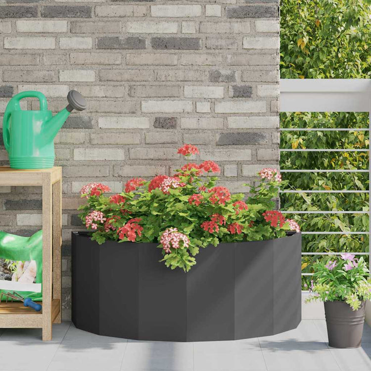 Vidaxx Pflanzgefäß schwarz 90 x 45 x 35 cm Stahl