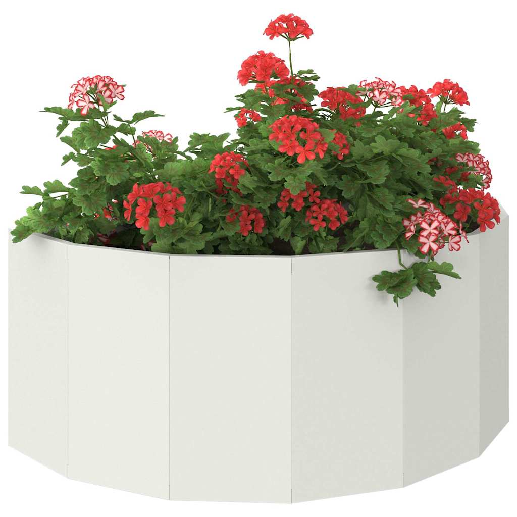 Vidaxx Pflanzgefäß weiß 90 x 45 x 35 cm Stahl