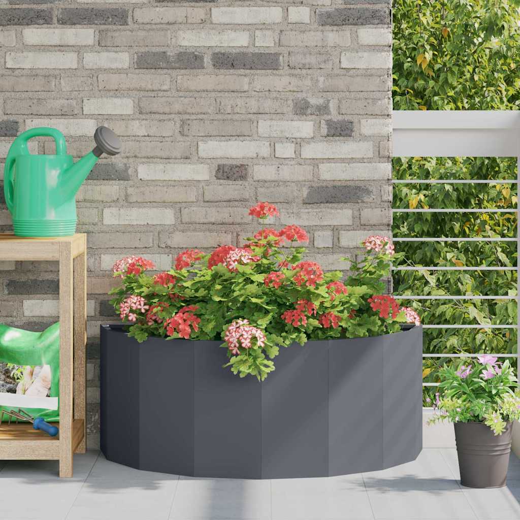 Vidaxx Pflanzgefäß Anthrazit 90 x 45 x 35 cm Stahl