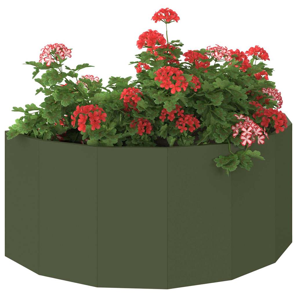 Vidaxx Pflanzgefäß olivgrün 90 x 45 x 35 cm Stahl