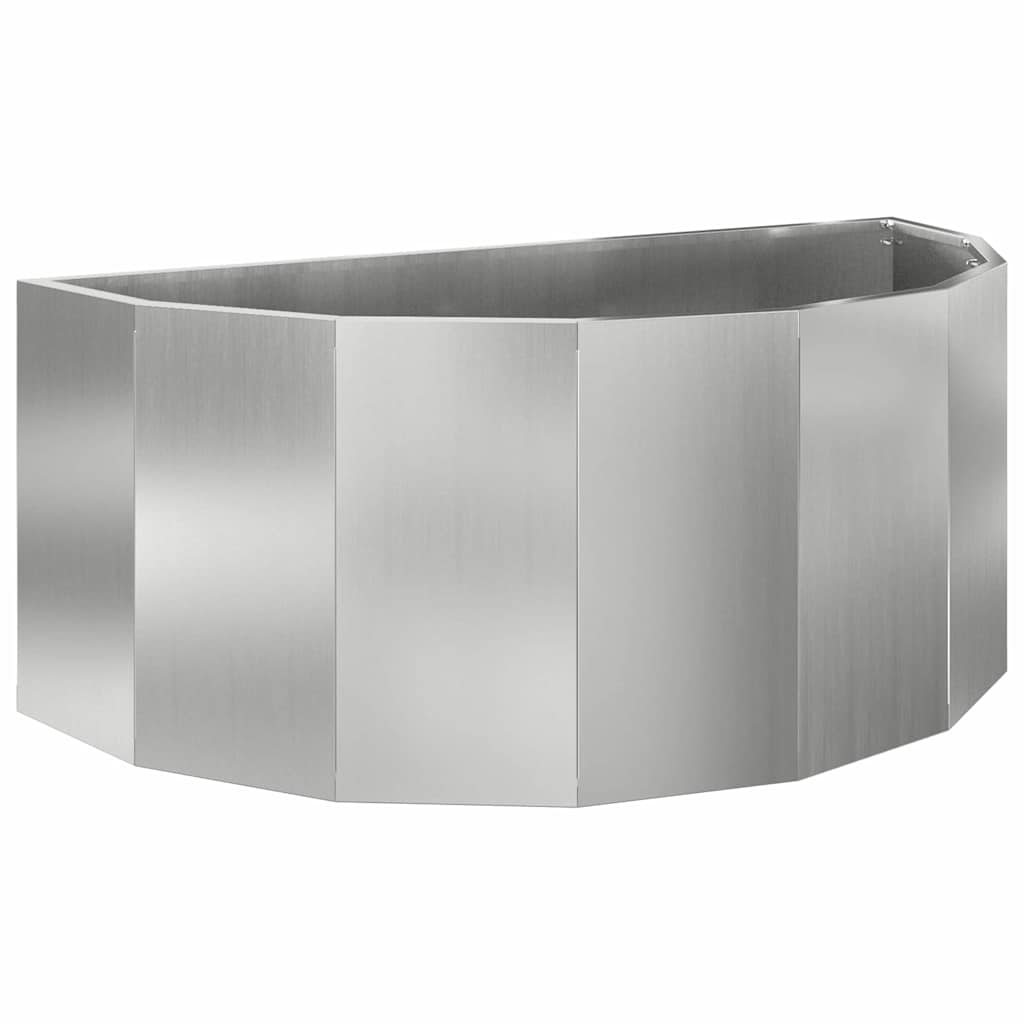 Vidaxx Pflanzgefäß Silber 90 x 45 x 35 cm verzinkter Stahl