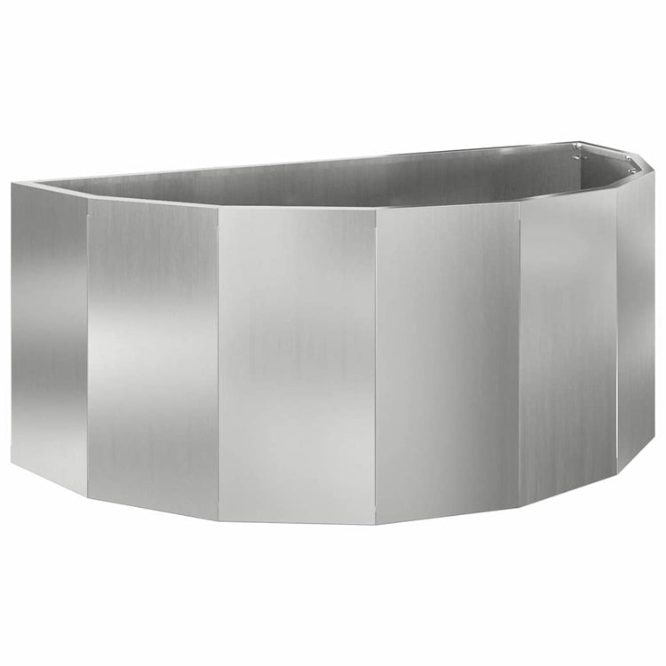 Vidaxx Pflanzgefäß Silber 90 x 45 x 35 cm verzinkter Stahl