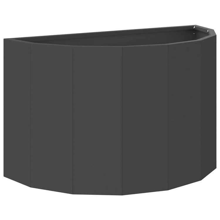 Vidaxx Pflanzgefäß schwarz 60 x 30 x 35 cm Stahl