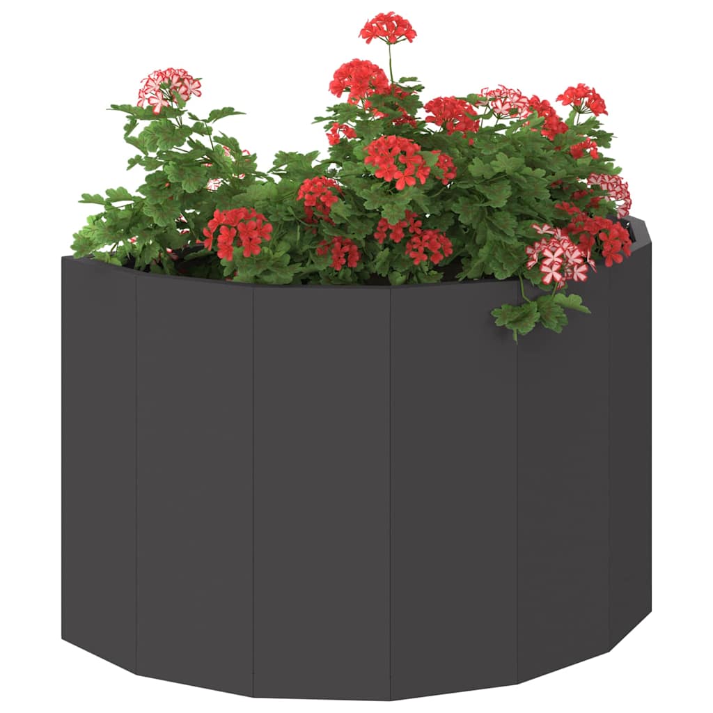 Vidaxx Pflanzgefäß schwarz 60 x 30 x 35 cm Stahl