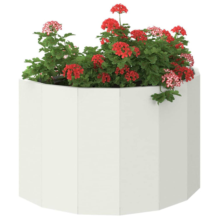 Vidaxx Pflanzgefäß weiß 60 x 30 x 35 cm Stahl