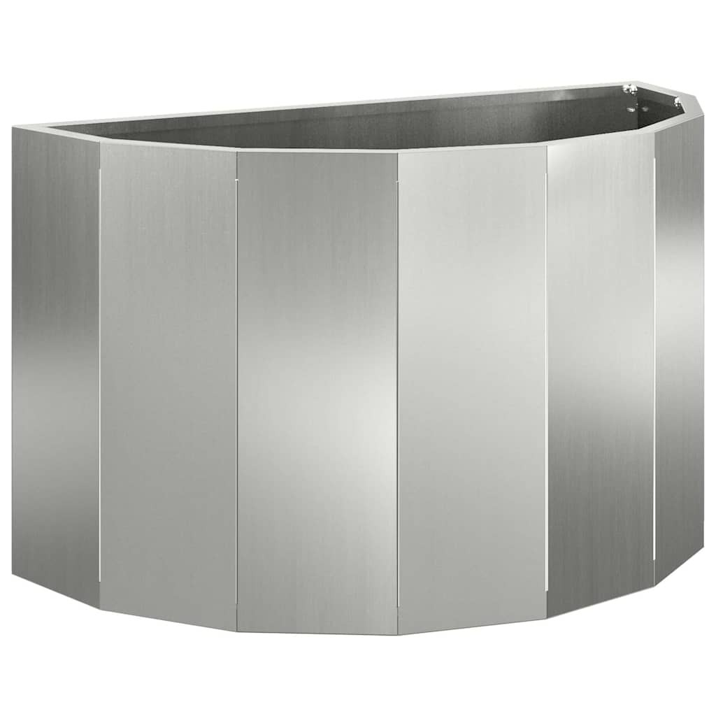 Vidaxx Pflanzgefäß Silber 60 x 30 x 35 cm verzinkter Stahl