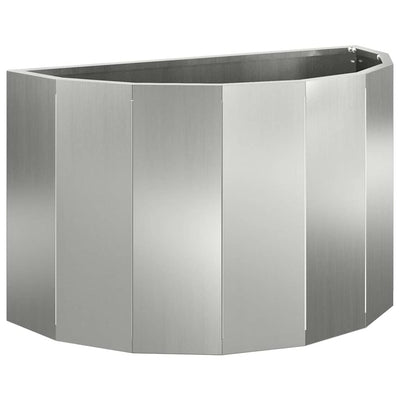Vidaxx Pflanzgefäß Silber 60 x 30 x 35 cm verzinkter Stahl