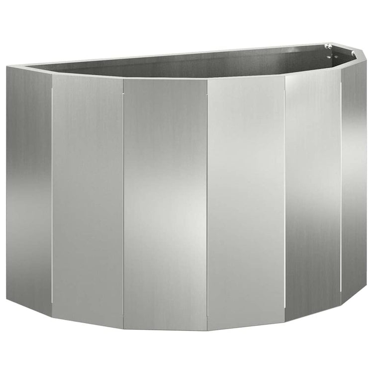 Vidaxx Pflanzgefäß Silber 60 x 30 x 35 cm verzinkter Stahl