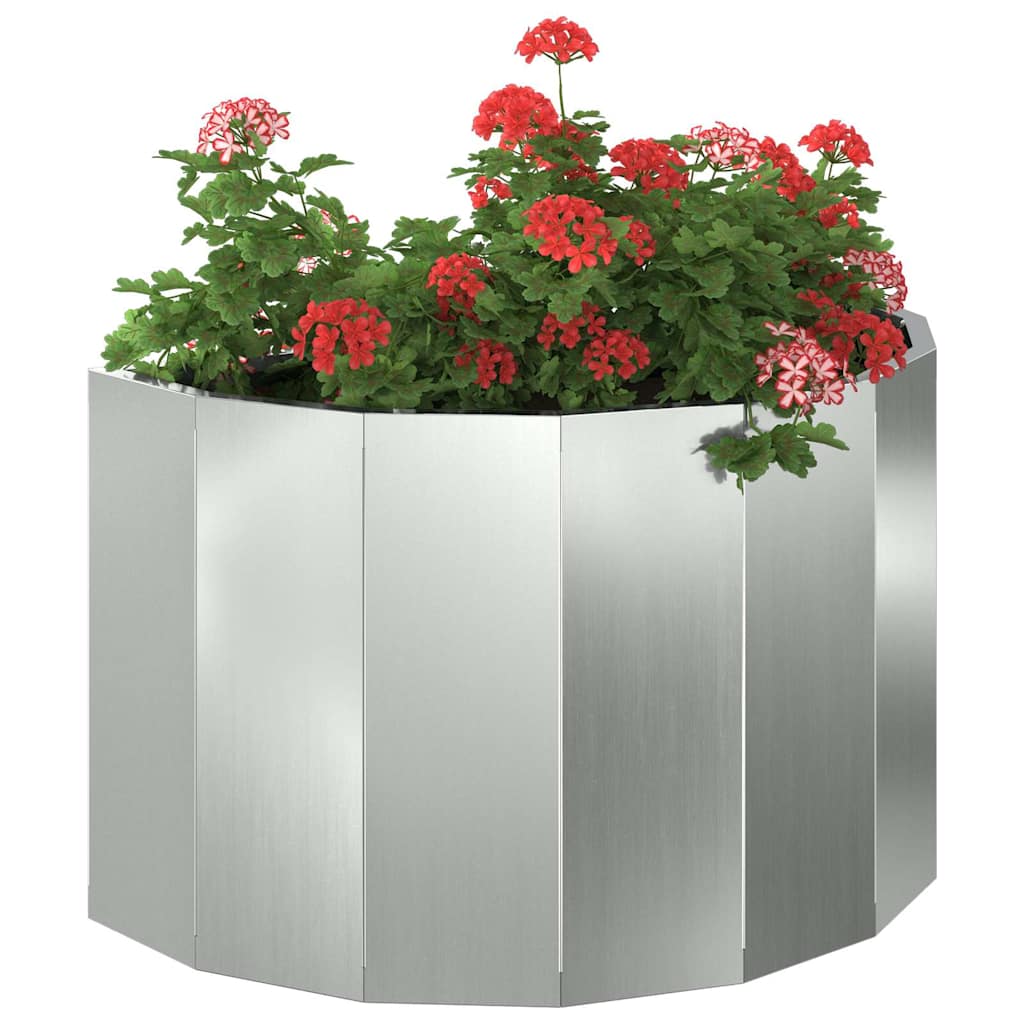 Vidaxx Pflanzgefäß Silber 60 x 30 x 35 cm verzinkter Stahl