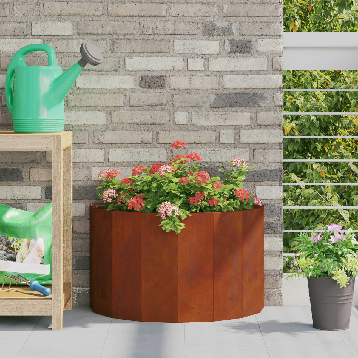 Vidaxl Pflanzgefäß rostig 60 x 30 x 35 cm Cortenstahl