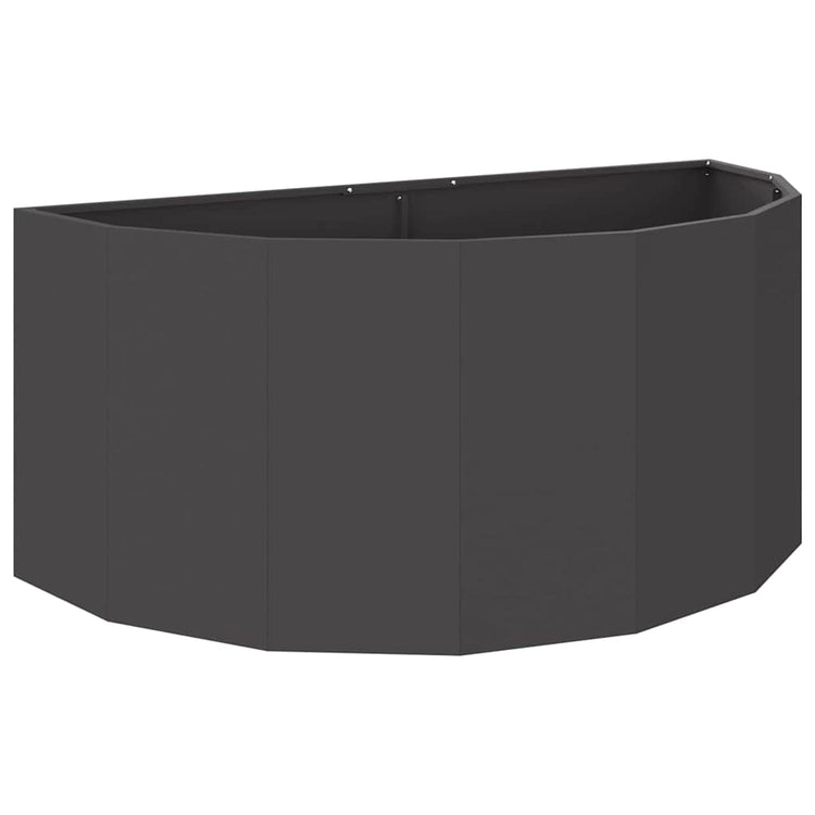 Vidaxx Pflanzgefäß schwarz 120 x 60 x 50 cm Stahl