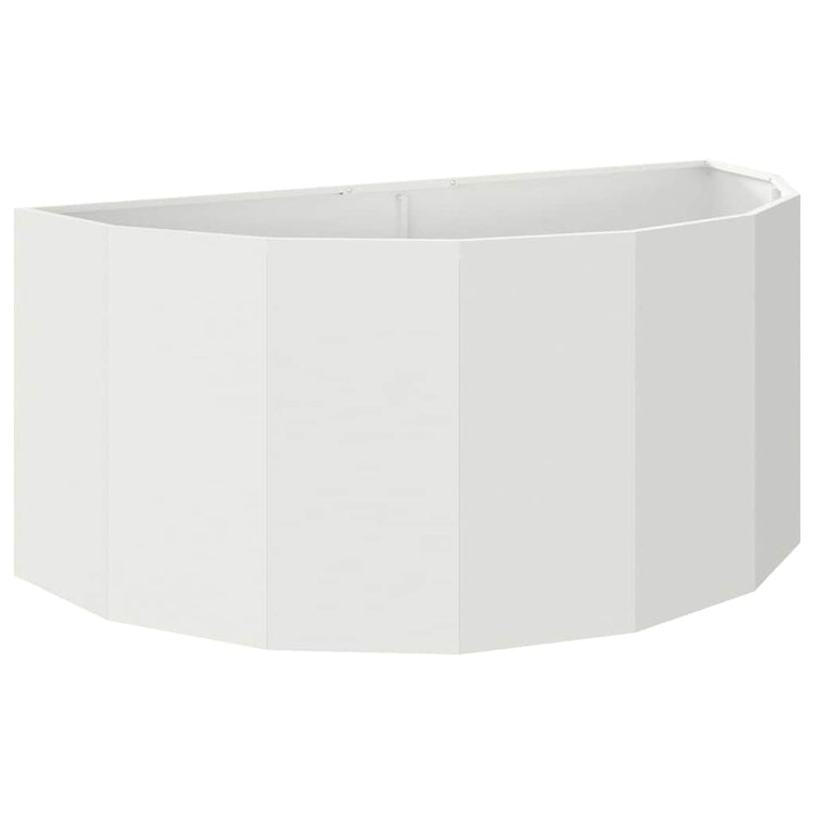 Vidaxx Pflanzgefäß weiß 120 x 60 x 50 cm Stahl