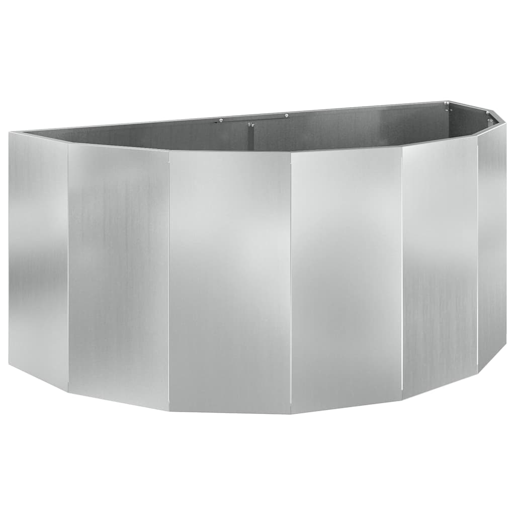 Vidaxx Pflanzgefäß Silber 120 x 60 x 50 cm verzinkter Stahl