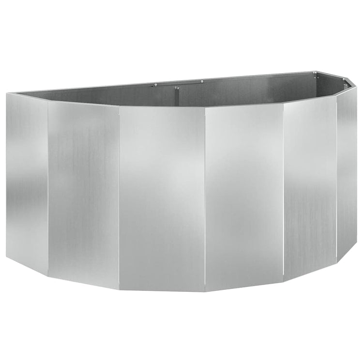 Vidaxx Pflanzgefäß Silber 120 x 60 x 50 cm verzinkter Stahl