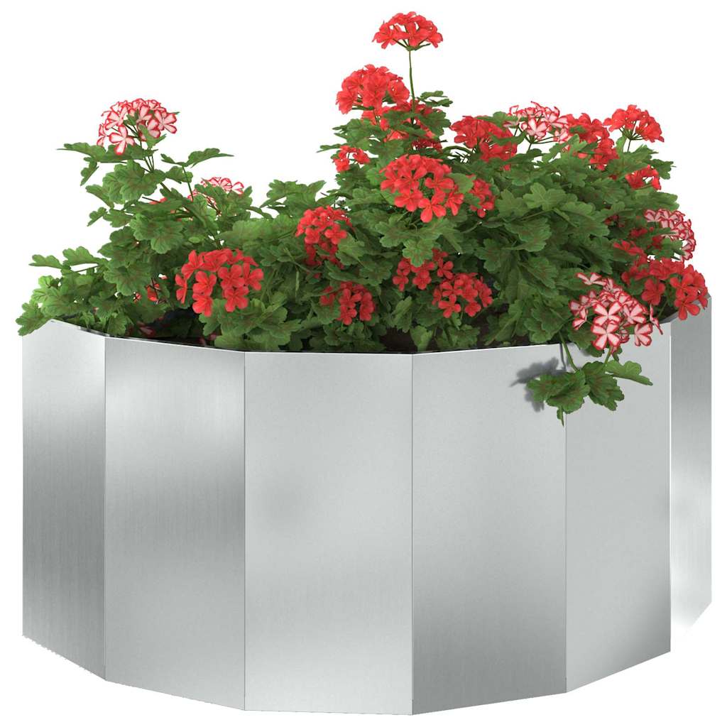 Vidaxx Pflanzgefäß Silber 120 x 60 x 50 cm verzinkter Stahl