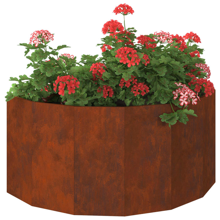 Vidaxl Pflanzgefäß rostig 120 x 60 x 50 cm Cortenstahl