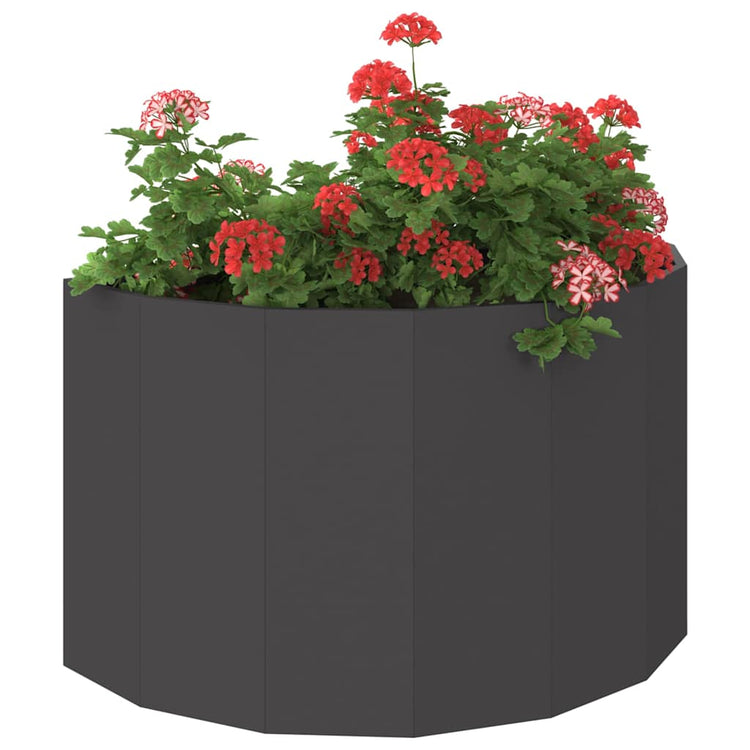 Vidaxx Pflanzgefäß schwarz 90 x 45 x 50 cm Stahl