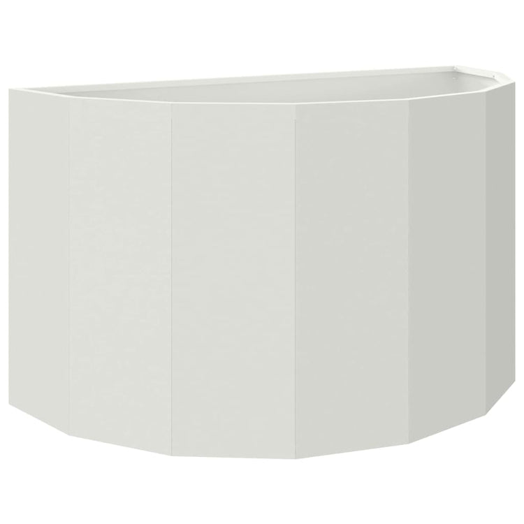 Vidaxx Pflanzgefäß weiß 90 x 45 x 50 cm Stahl