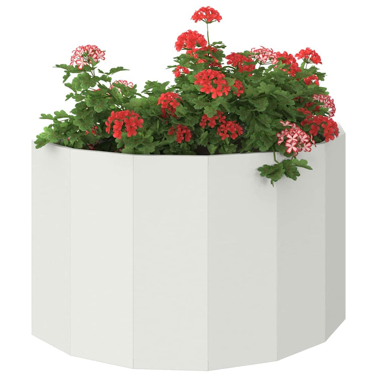 Vidaxx Pflanzgefäß weiß 90 x 45 x 50 cm Stahl