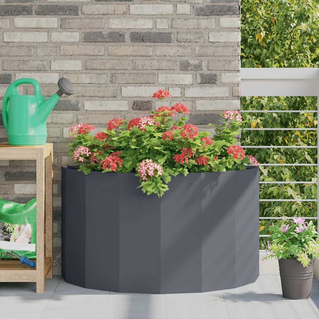 Vidaxl Pflanzgefäß Anthrazit 90 x 45 x 50 cm Stahl