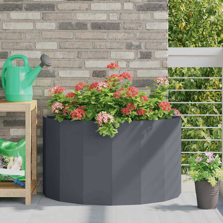 Vidaxl Pflanzgefäß Anthrazit 90 x 45 x 50 cm Stahl