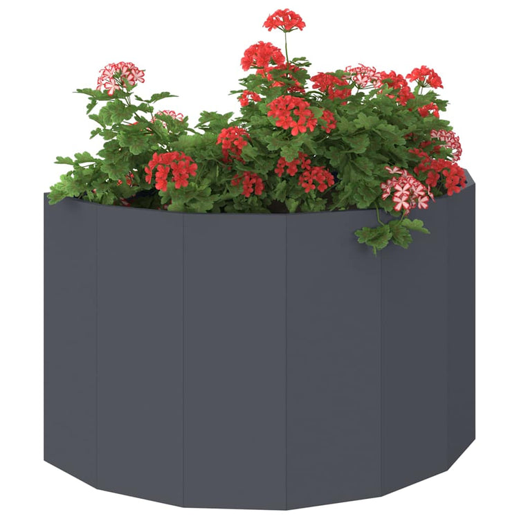 Vidaxl Pflanzgefäß Anthrazit 90 x 45 x 50 cm Stahl