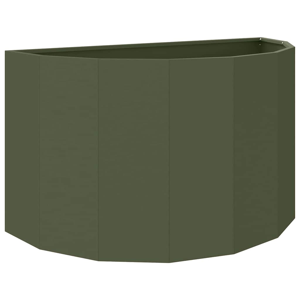 Vidaxx Pflanzgefäß olivgrün 90 x 45 x 50 cm Stahl