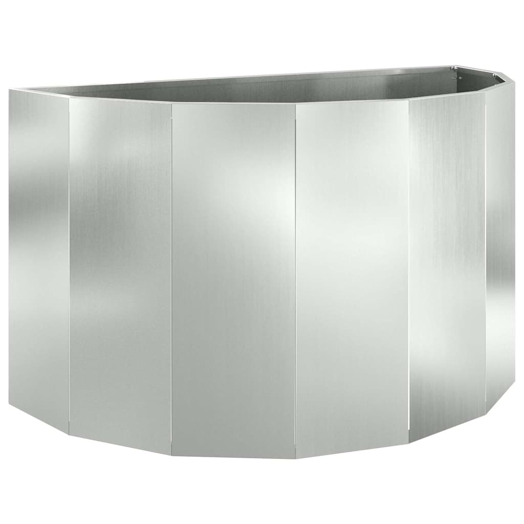 Vidaxx Pflanzgefäß Silber 90 x 45 x 50 cm verzinkter Stahl