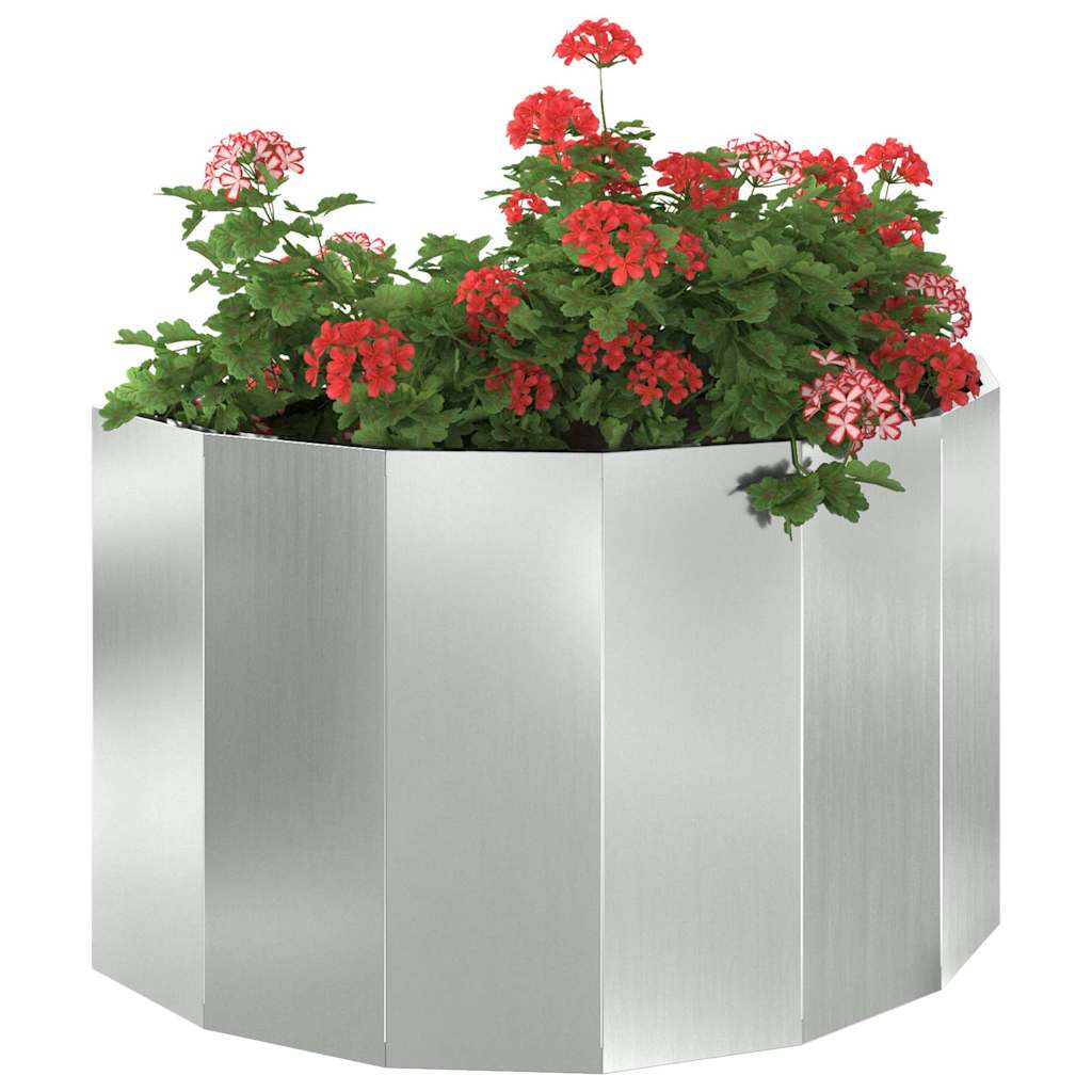 Vidaxx Pflanzgefäß Silber 90 x 45 x 50 cm verzinkter Stahl