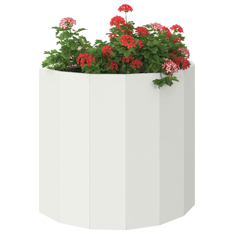 Vidaxx Pflanzgefäß weiß 60 x 30 x 50 cm Stahl