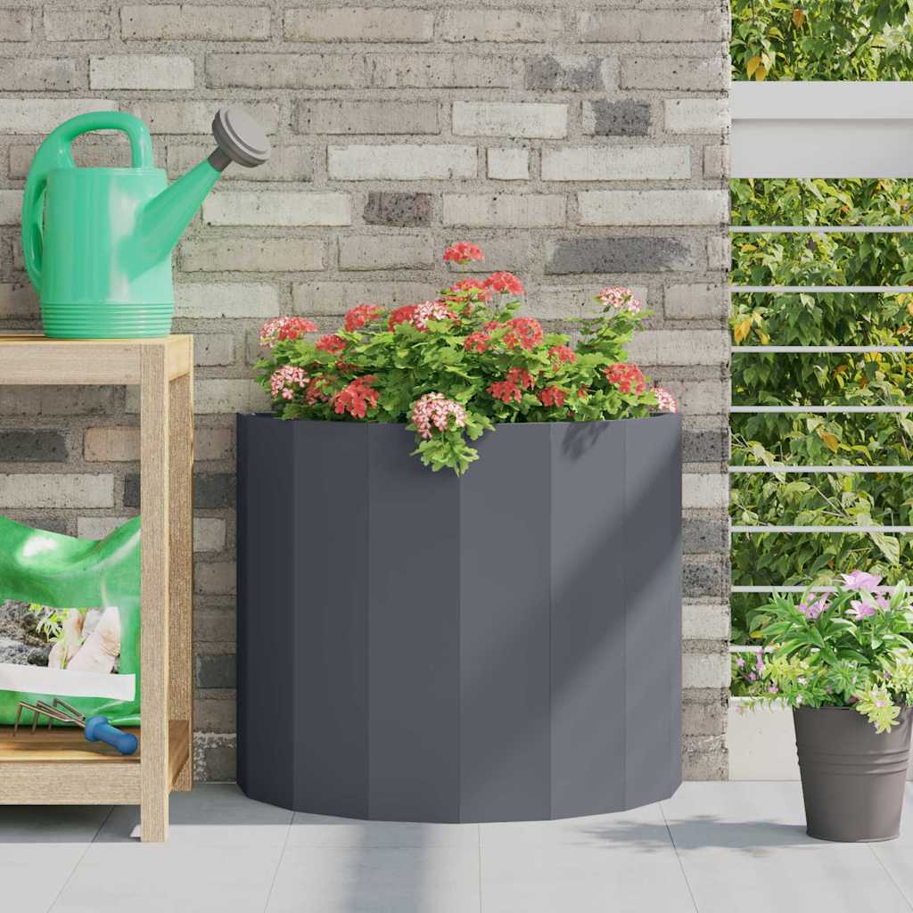 Vidaxl Pflanzgefäß Anthrazit 60 x 30 x 50 cm Stahl