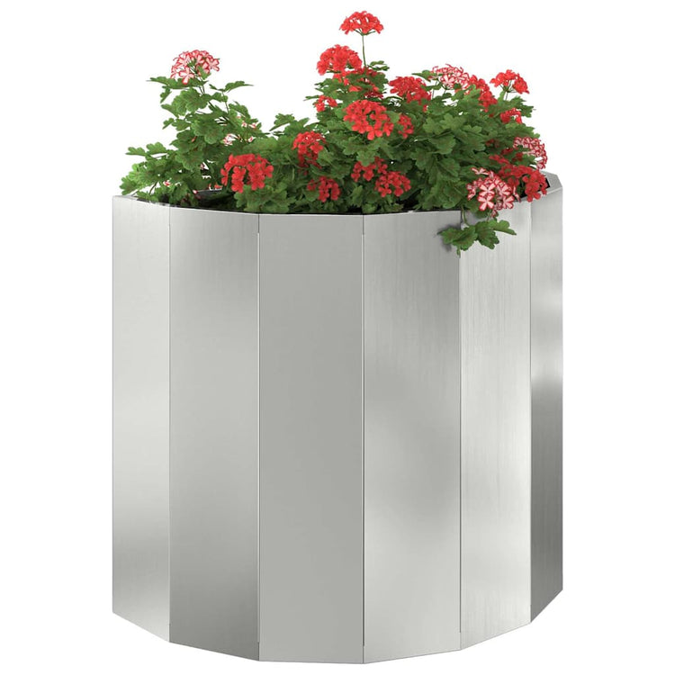 Vidaxx Pflanzgefäß Silber 60 x 30 x 50 cm verzinkter Stahl