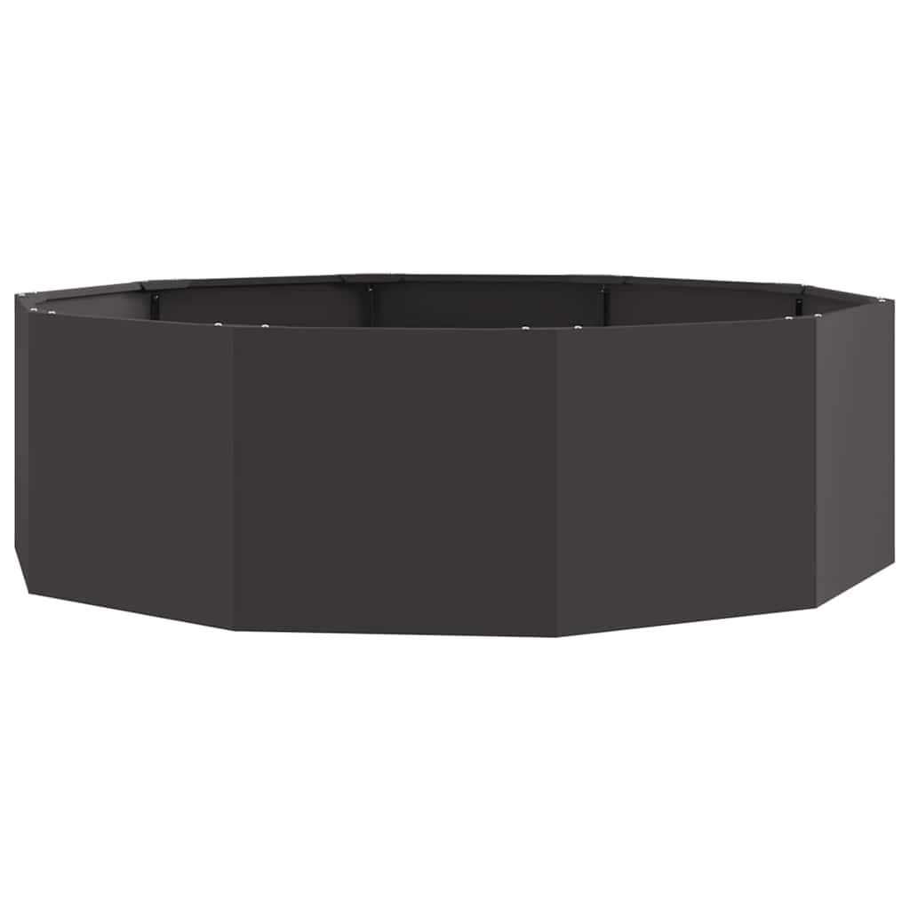 Vidaxx Pflanzgefäß schwarz 120 x 120 x 35 cm Stahl