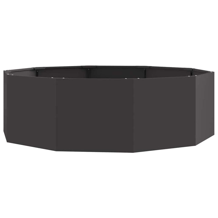 Vidaxx Pflanzgefäß schwarz 120 x 120 x 35 cm Stahl