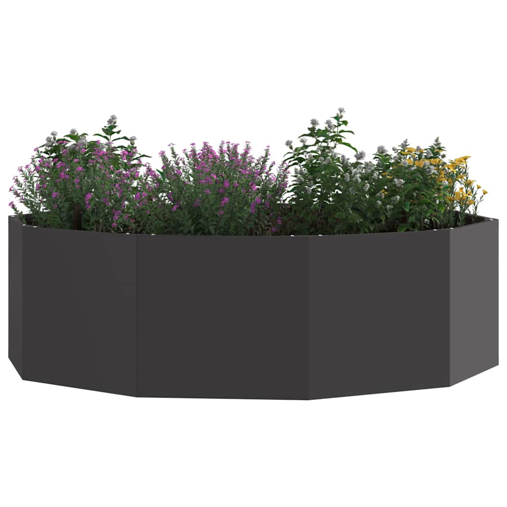 Vidaxx Pflanzgefäß schwarz 120 x 120 x 35 cm Stahl