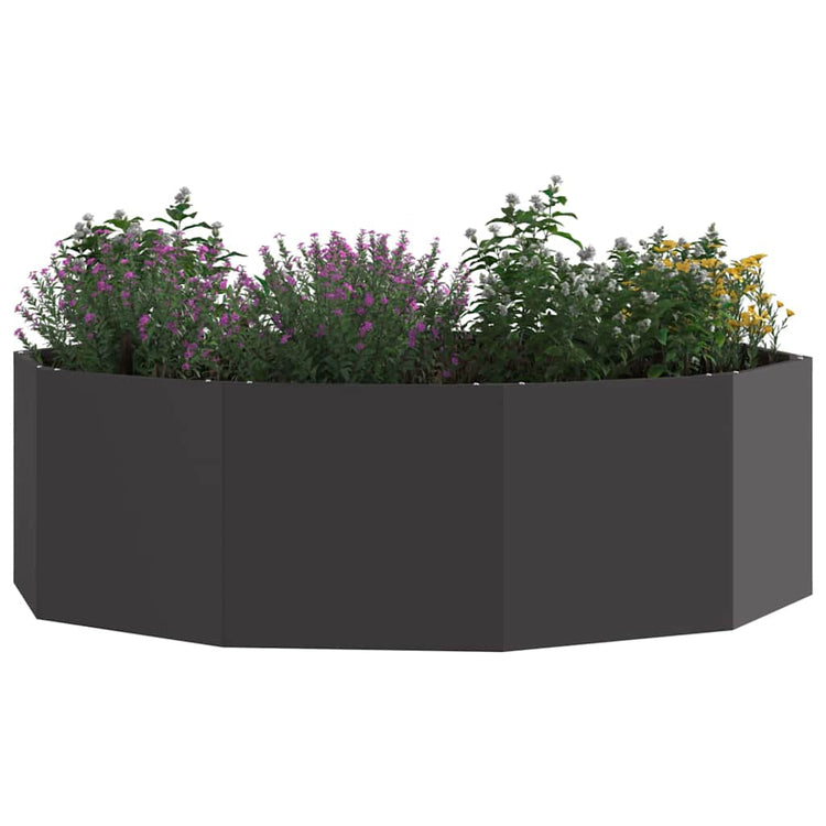 Vidaxx Pflanzgefäß schwarz 120 x 120 x 35 cm Stahl