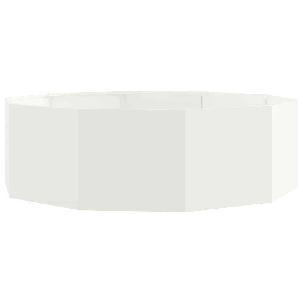 Vidaxx Pflanzgefäß weiß 120 x 120 x 35 cm Stahl