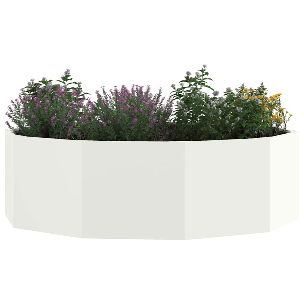 Vidaxx Pflanzgefäß weiß 120 x 120 x 35 cm Stahl